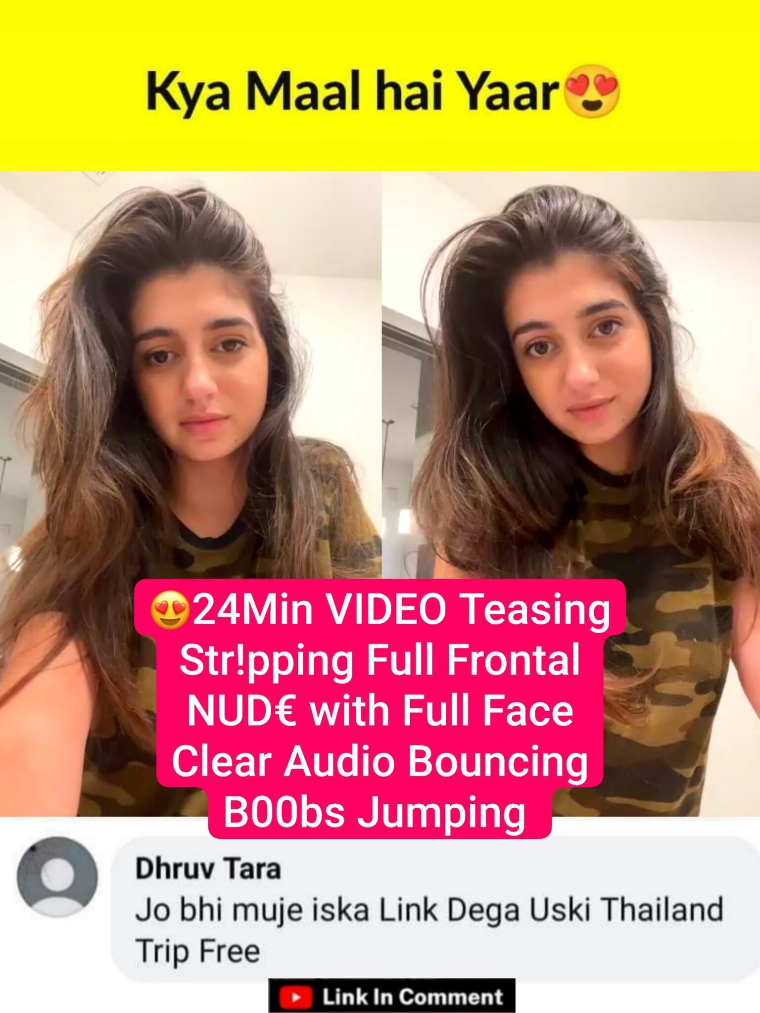 Famous Trending Meme Girl Most Requested Full 24Min VIDEO Teasing Stripping Full Frontal NUDE with Full Face Clear Audio Bouncing Boobs
